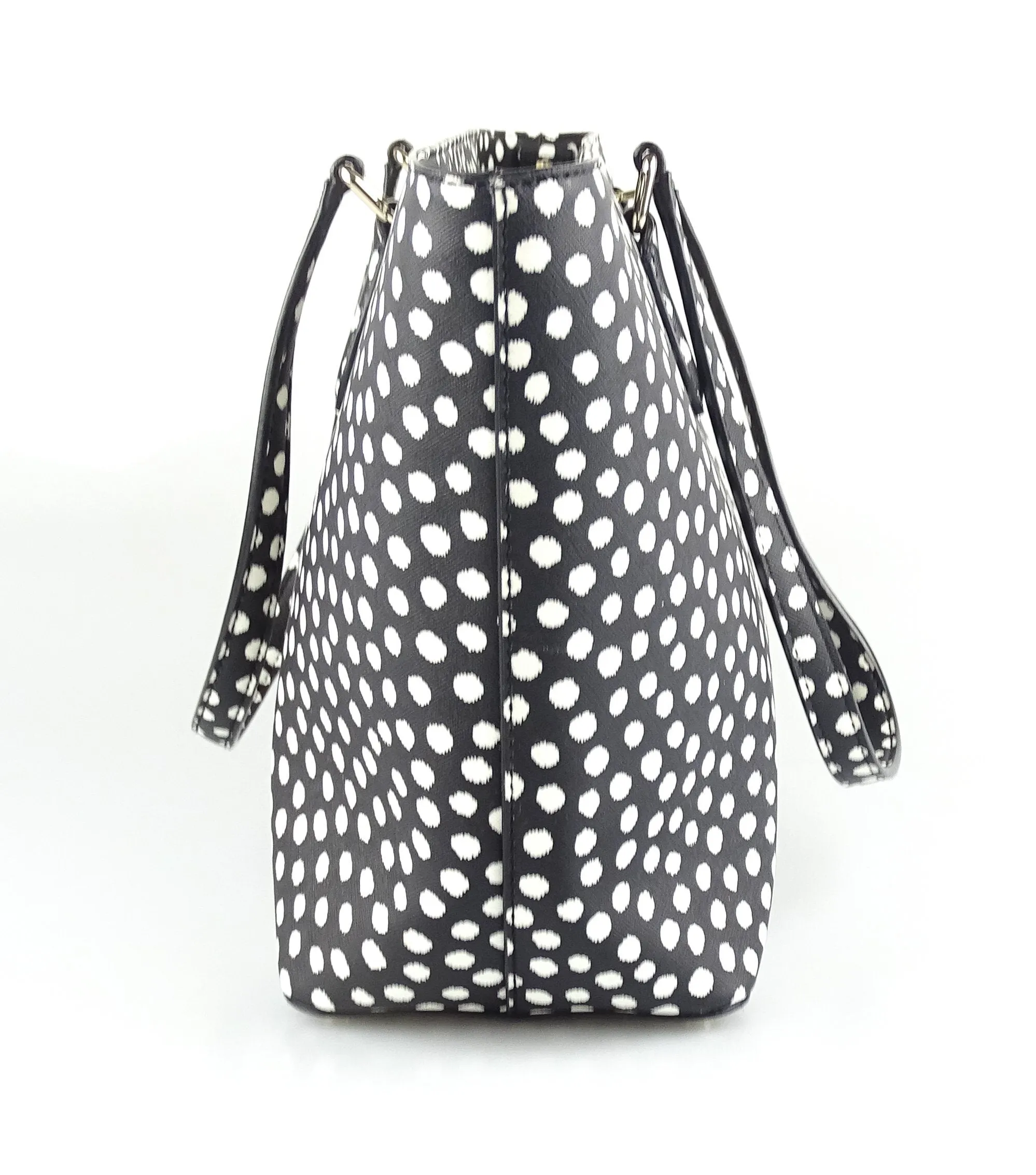 Kate Spade Laurel Way Black & White Polkadot Tote