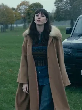 Kaya Scodelario The Gentlemen 2024 Shearling Coat - New American Jackets