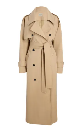 Khaite Maslow Cotton-Nylon Twill Trench Coat