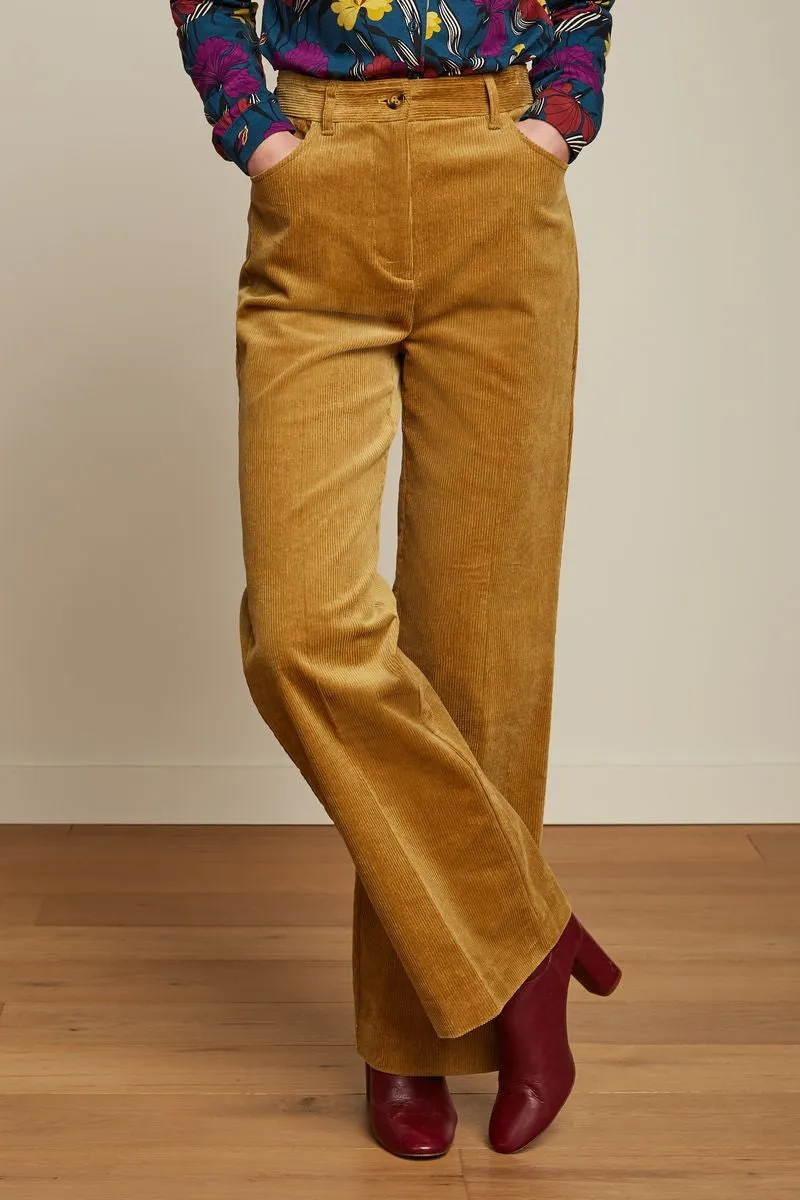 King Louie Corduroy Mustard Gold Pants - Marcie