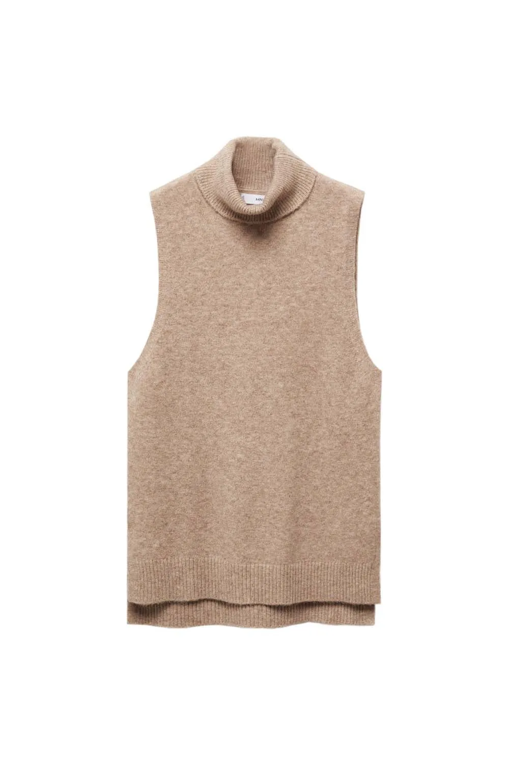 Knitted turtleneck vest