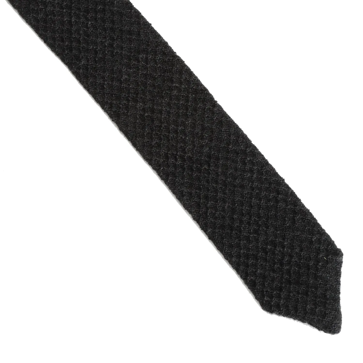 Lardini Wool Tie Charcoal