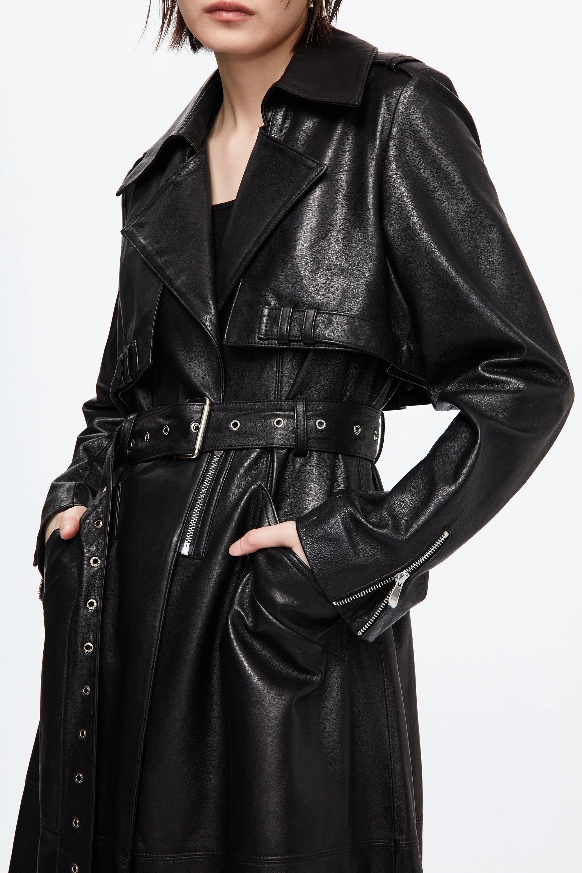 Leather Trench Coat