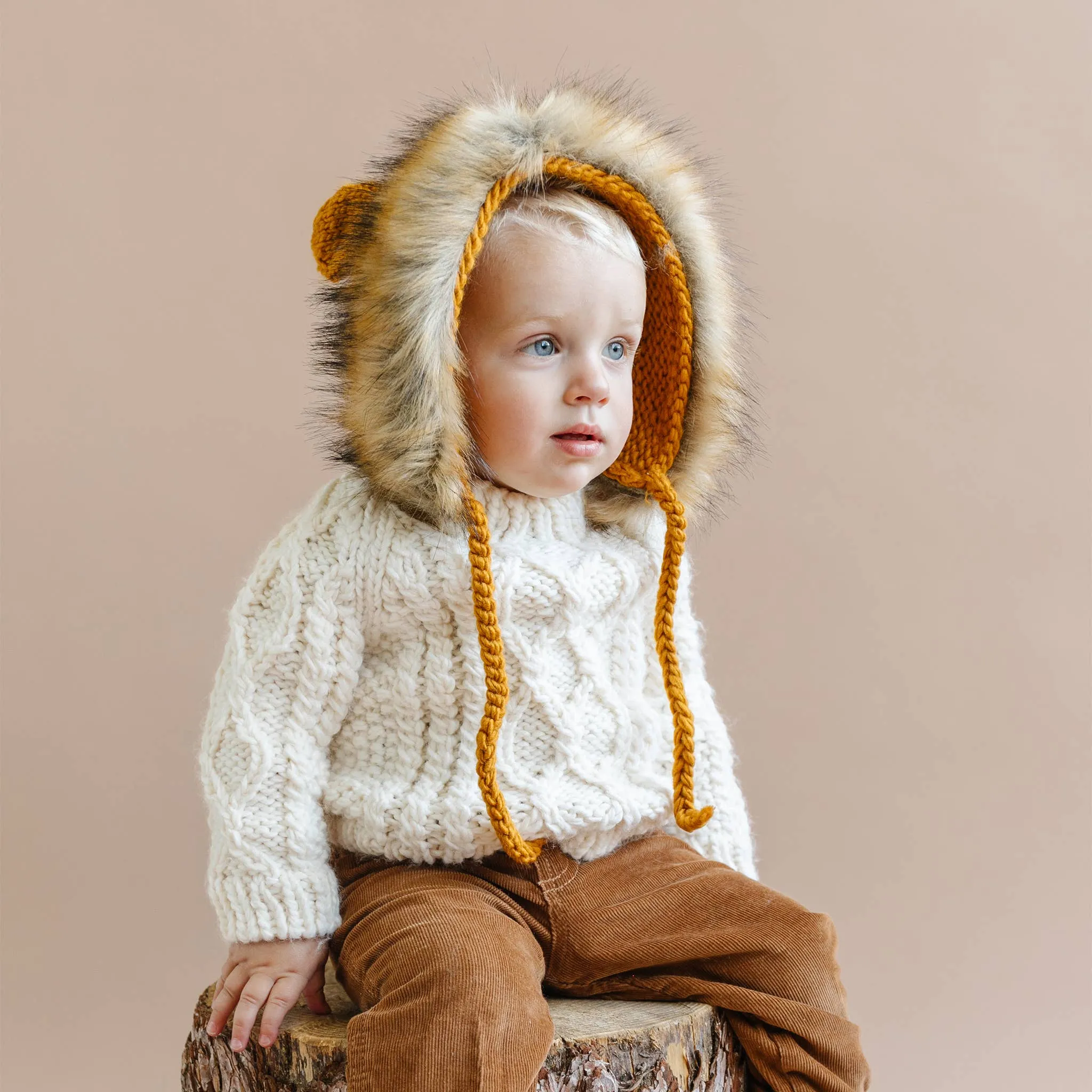 Lennon Lion Hand Knit Hat from The Blueberry Hill