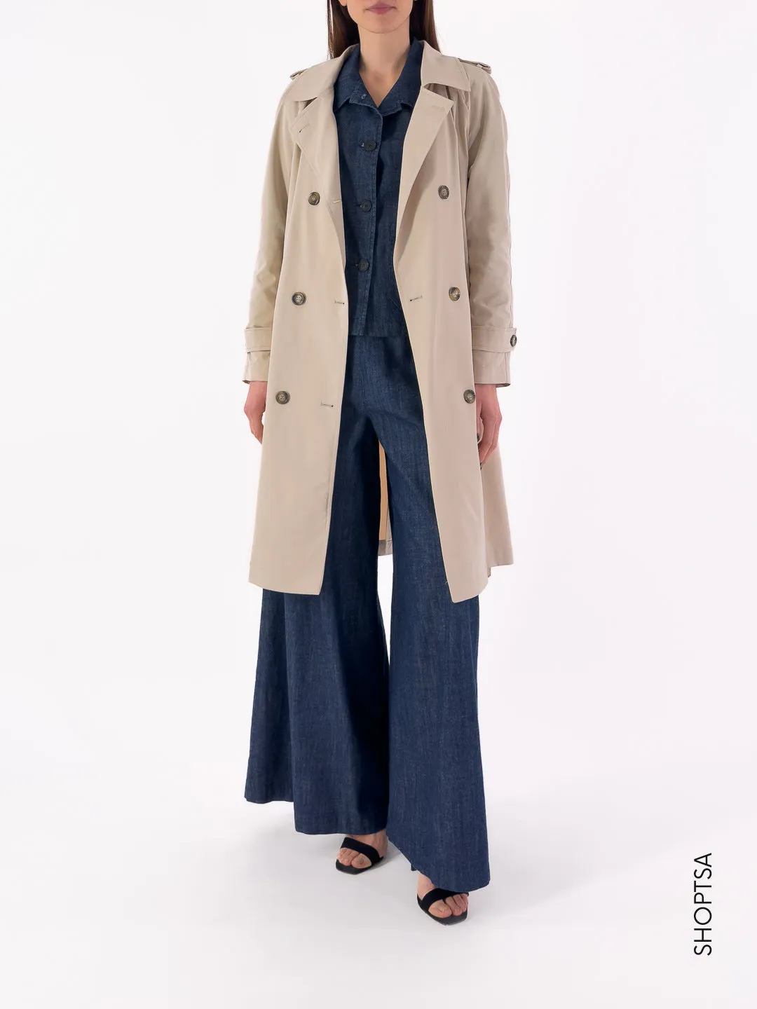 Lightweight beige trench coat - Prani