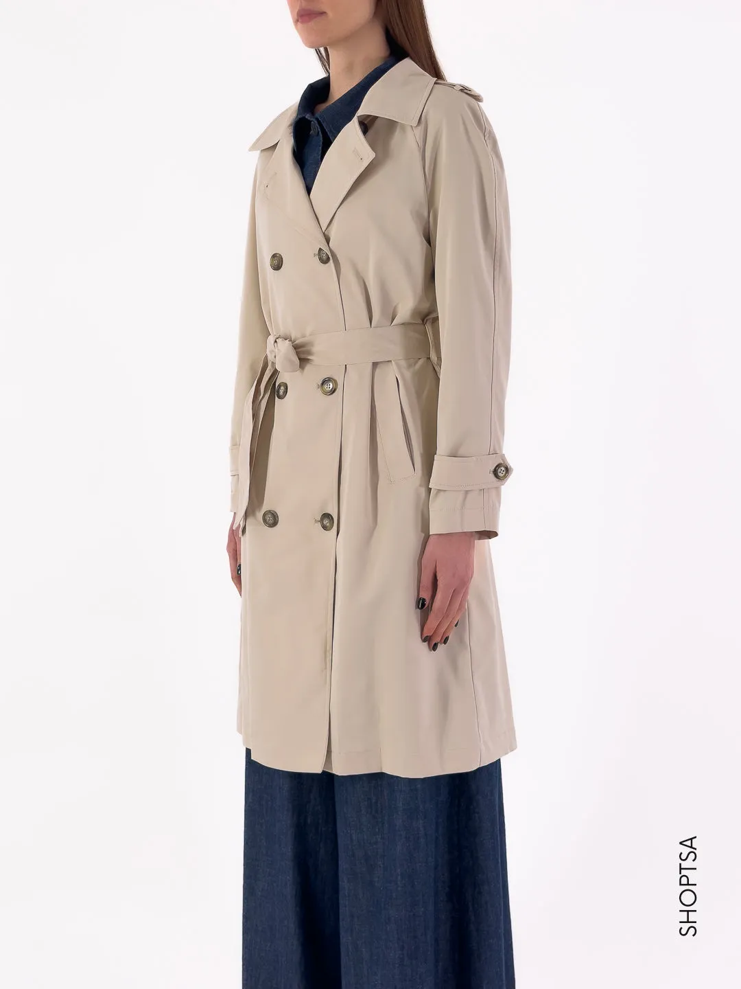 Lightweight beige trench coat - Prani