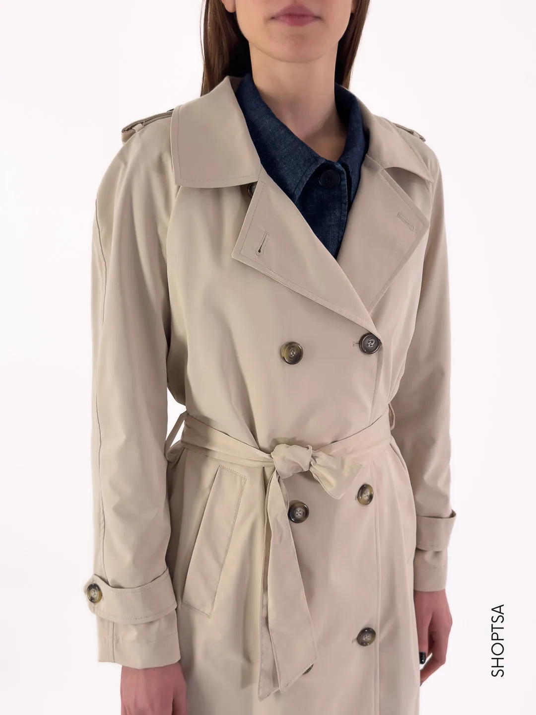 Lightweight beige trench coat - Prani