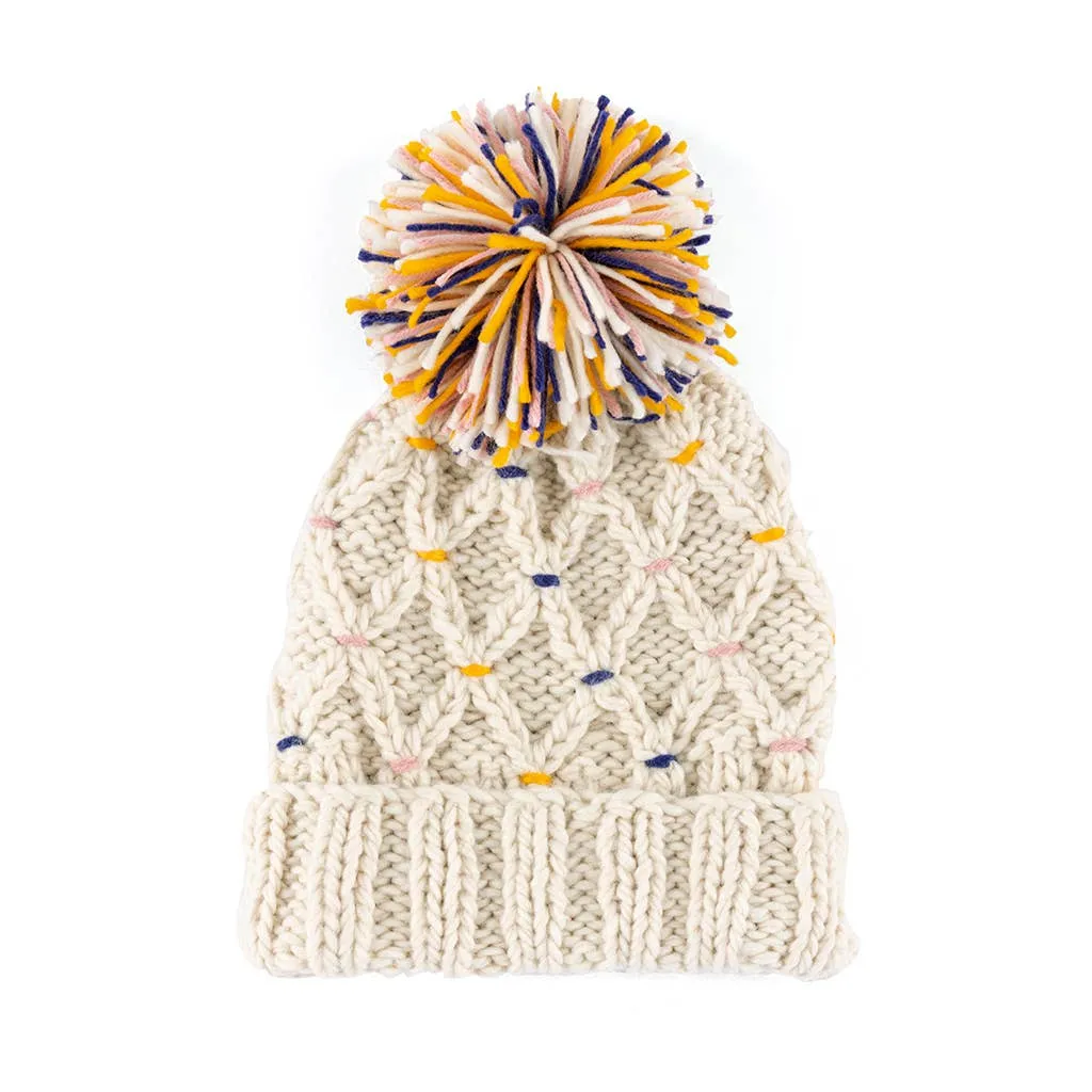 Lisle Ivory Knit Hat - Shop now!