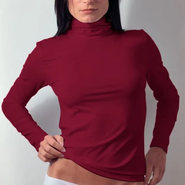 Long Sleeve Turtleneck Layering Top - Discontinued Style Sale