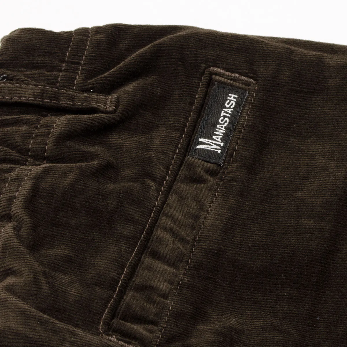 Manastash stretch corduroy climbing pants, dark brown.