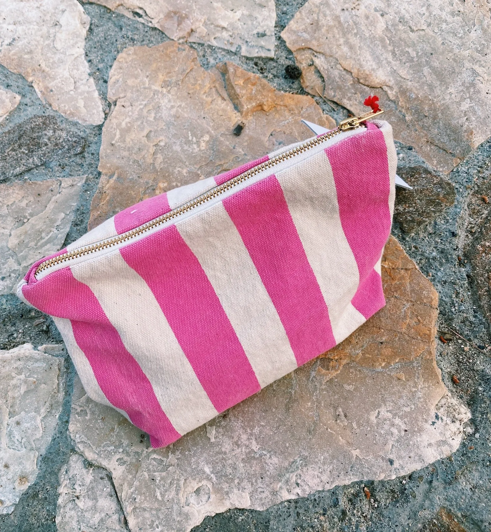 Mano Mano Pink/White Large Pouch