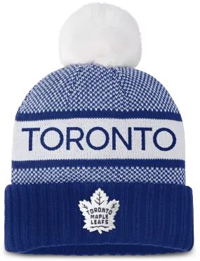 Maple Leafs Women's 2023 Authentic Pro Rink Cuffed Pom Toque - Fanatics Shop