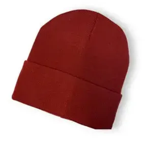 Maroon Knit Beanie Hat