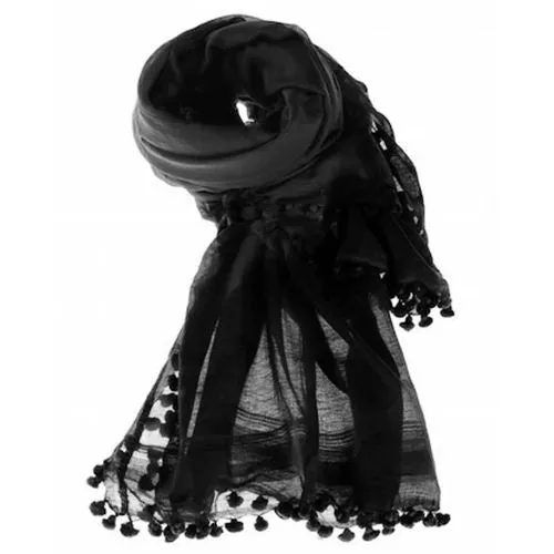 Matta Dupatta Shawl Scarf Black Large 100 x 200 cm