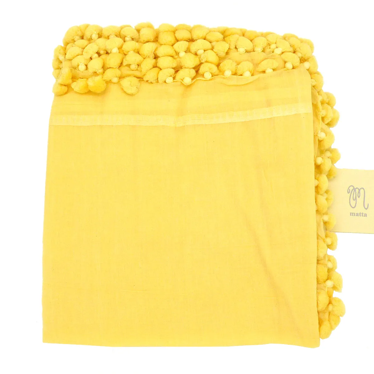 Matta NY Dupatta Shawl Scarf Sunshine Yellow - Large Size, 100 x 200 cm