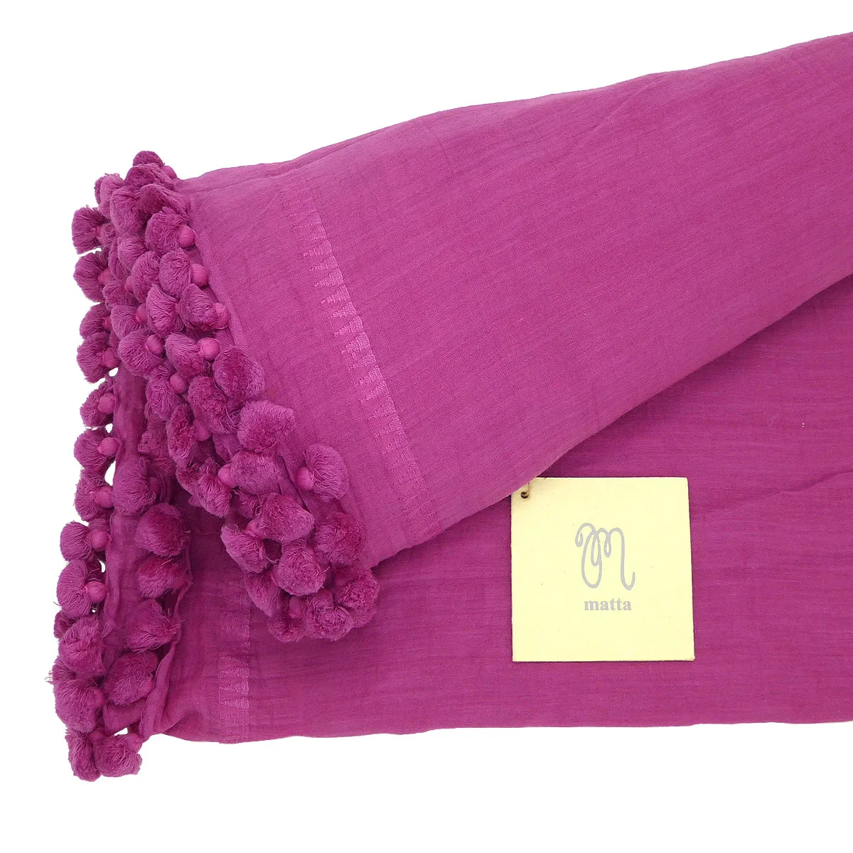 Matta Pink Fuchsia Shawl Scarf - Large Size (100 x 200 cm)