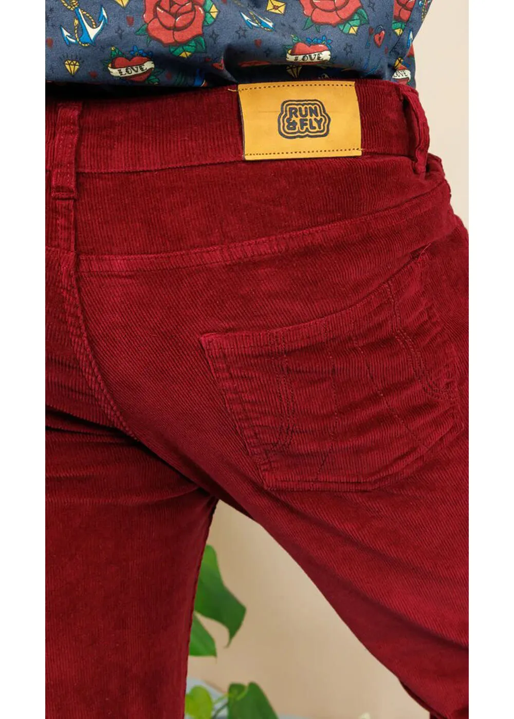 Men's Corduroy Flare Pants - Tawney Port - Run & Fly