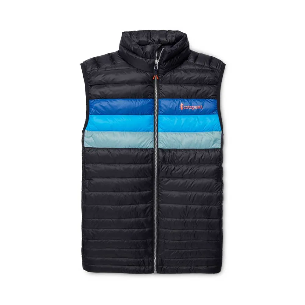 Men's Fuego Down Vest - Black/Pacific Stripes