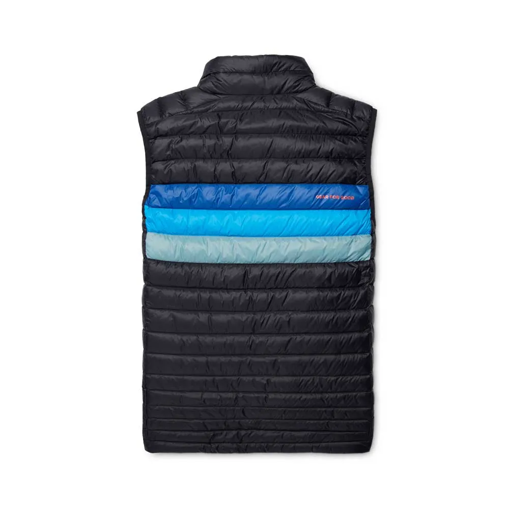 Men's Fuego Down Vest - Black/Pacific Stripes