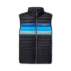 Men's Fuego Down Vest - Black/Pacific Stripes