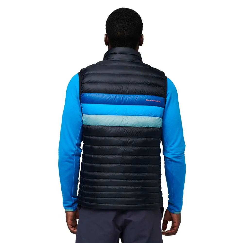 Men's Fuego Down Vest - Black/Pacific Stripes