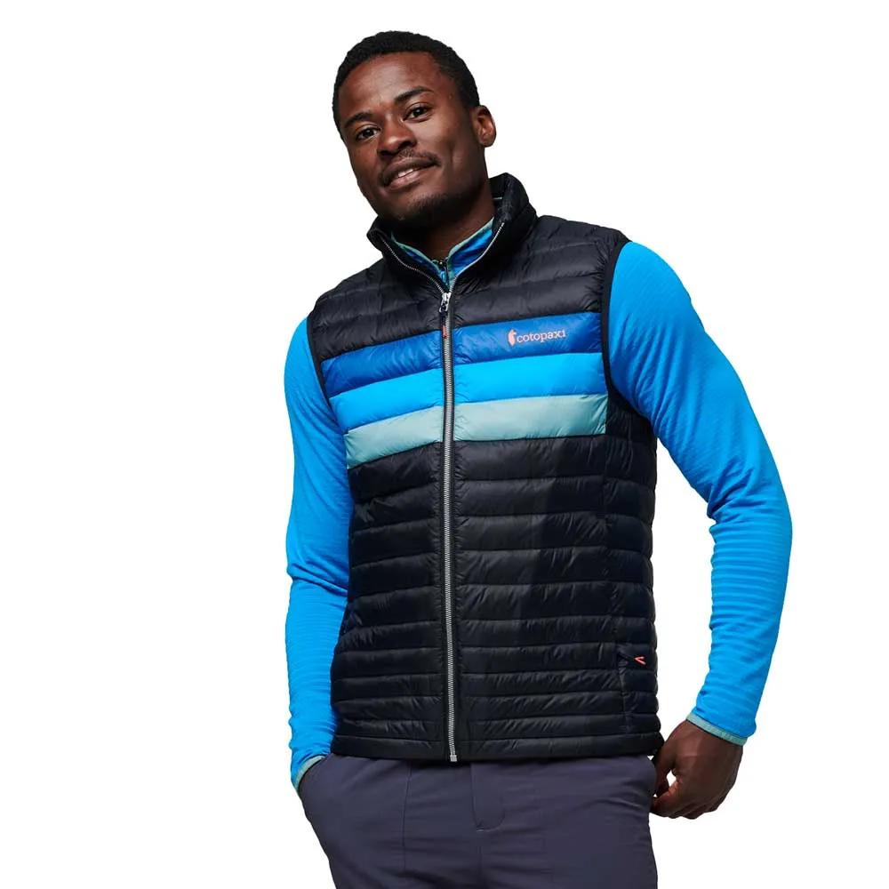 Men's Fuego Down Vest - Black/Pacific Stripes