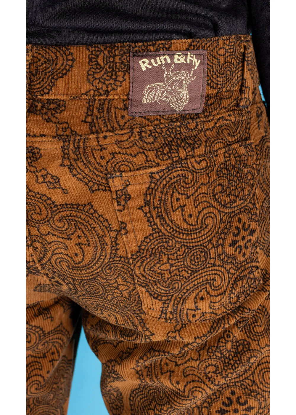 Men's Hendrix Corduroy 70's Flare Pants - Tobacco Brown | Run & Fly