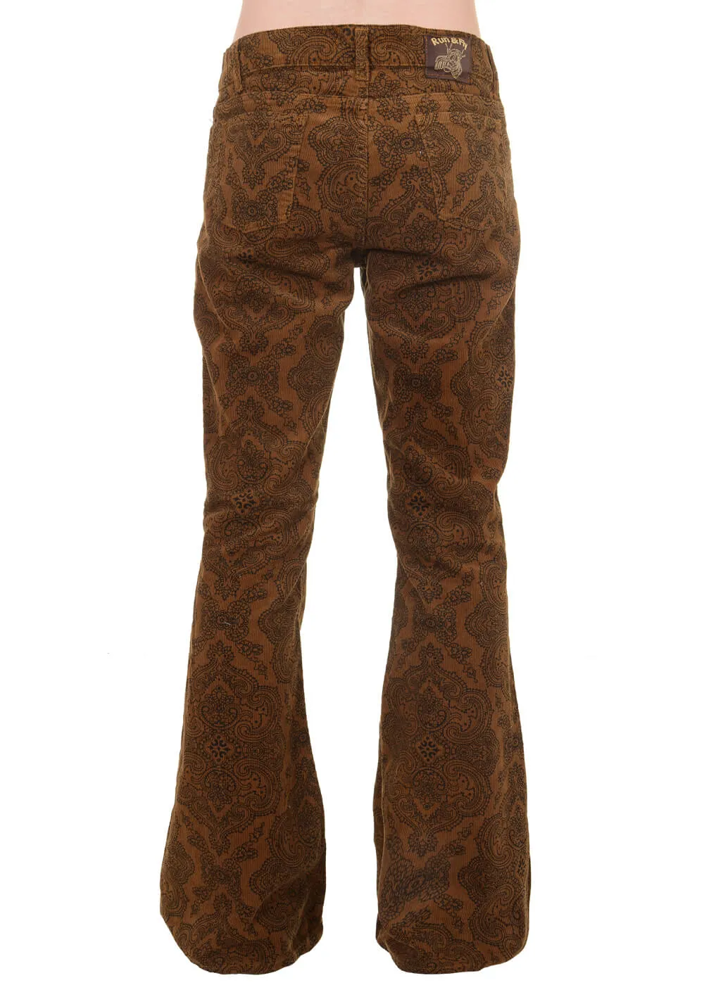 Men's Hendrix Corduroy 70's Flare Pants - Tobacco Brown | Run & Fly