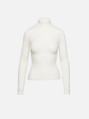 Mesh Lace Turtleneck Top