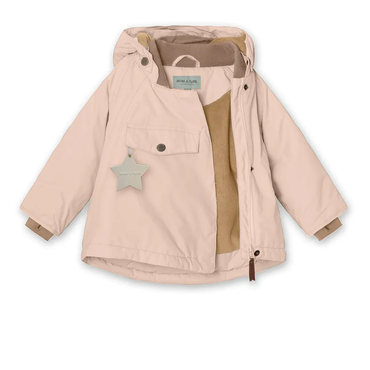 Mini A Ture Wang Fleece Lined Winter Jacket. Grs Rose Dust