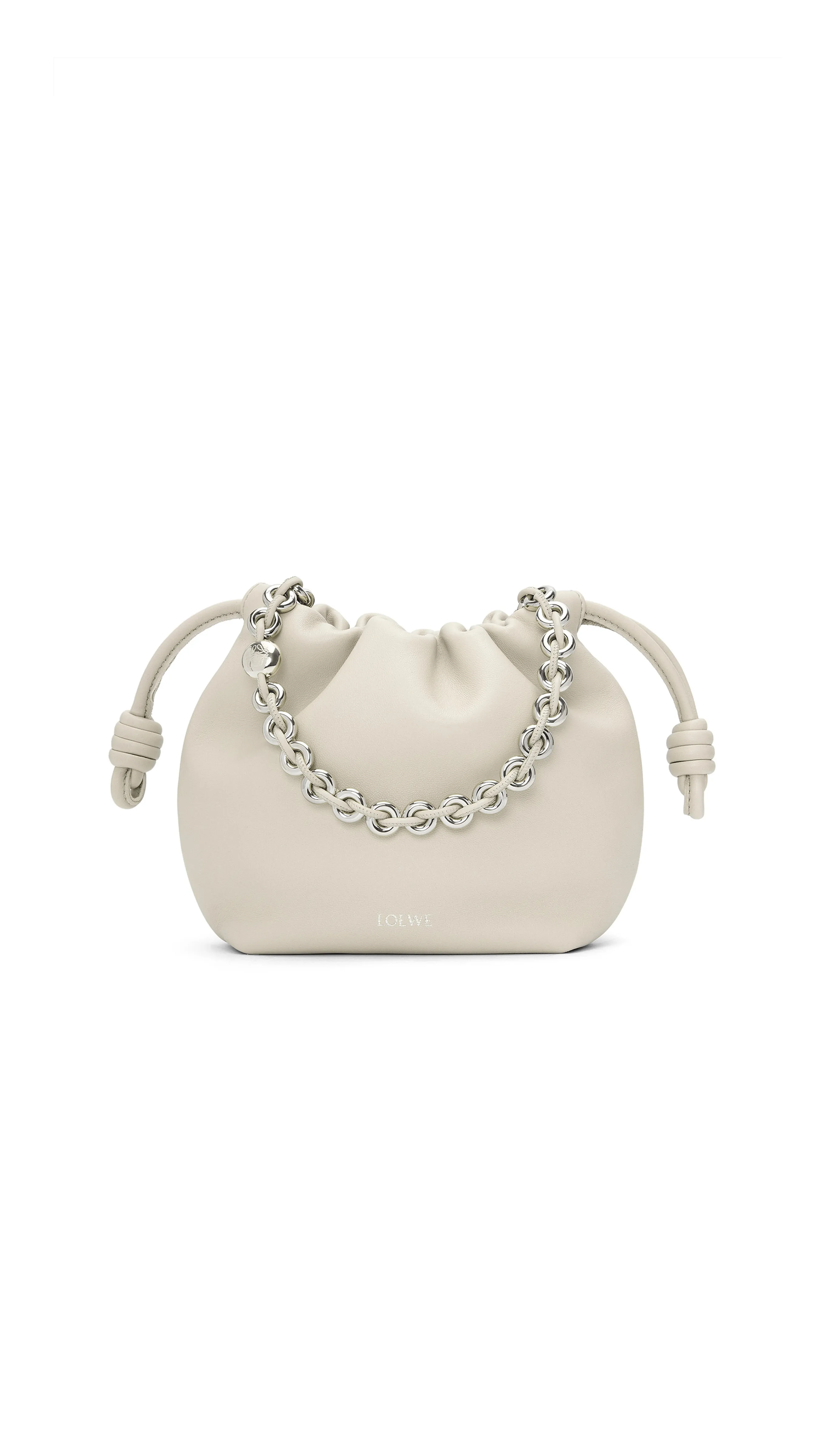 Mini Flamenco Top Handle Bag - White