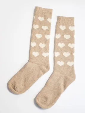 Mocha Wool Blend Cozy Socks