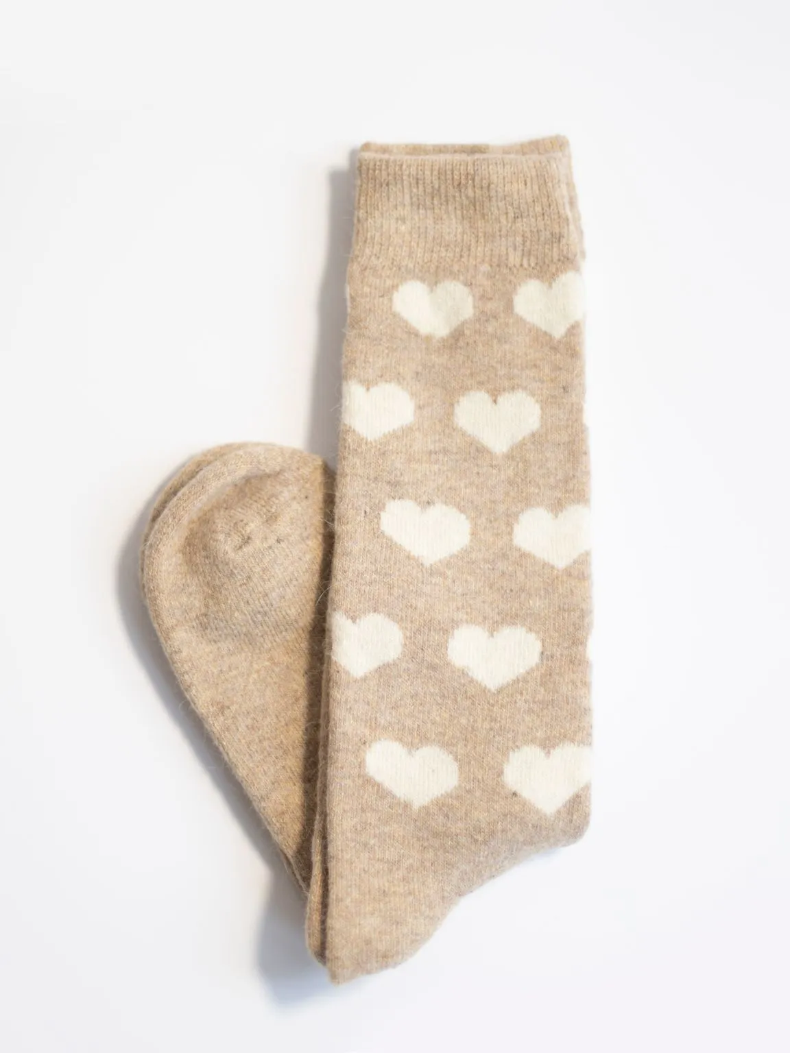 Mocha Wool Blend Cozy Socks