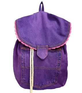 My purple denim backpack jeans bag