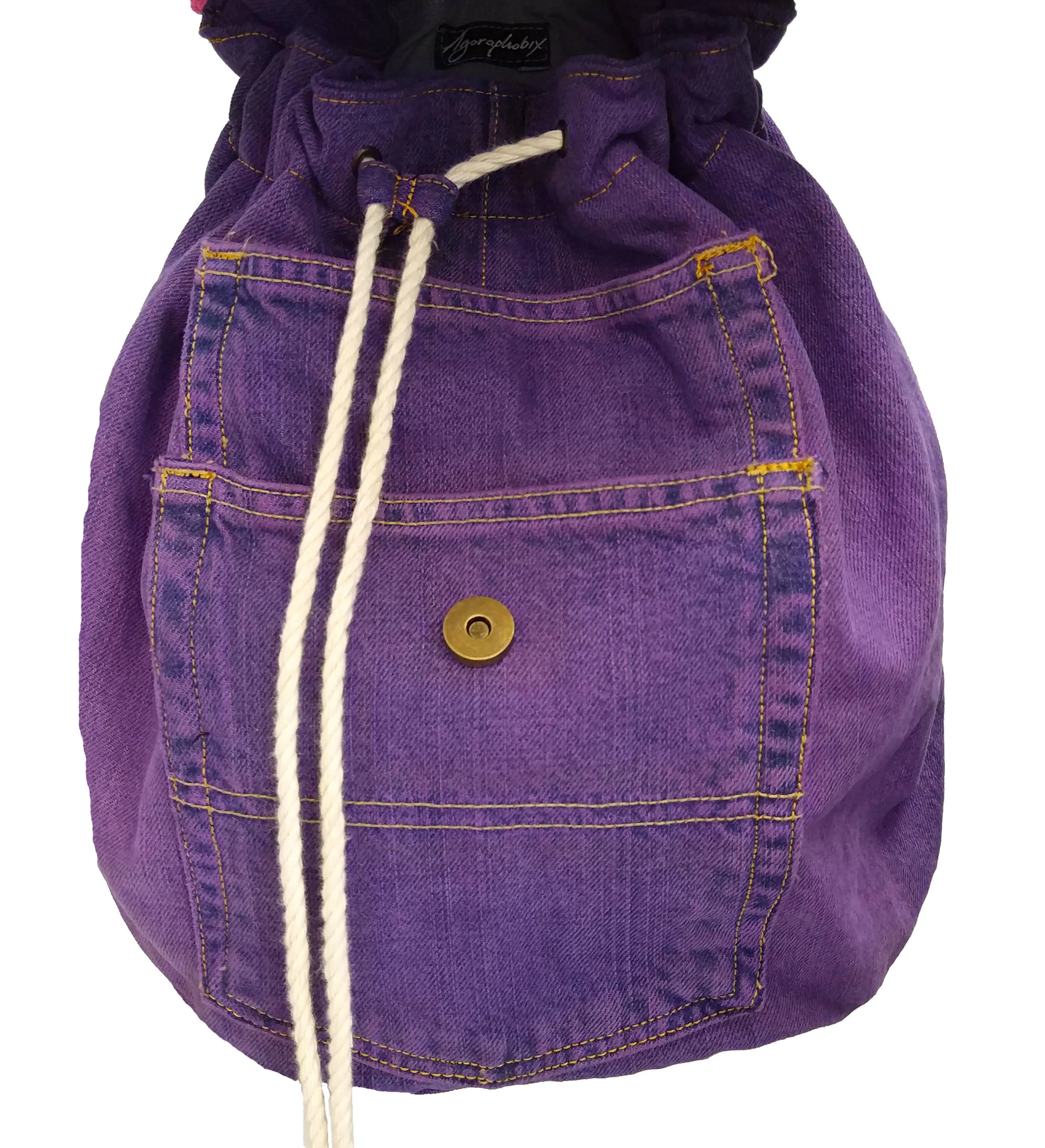 My purple denim backpack jeans bag