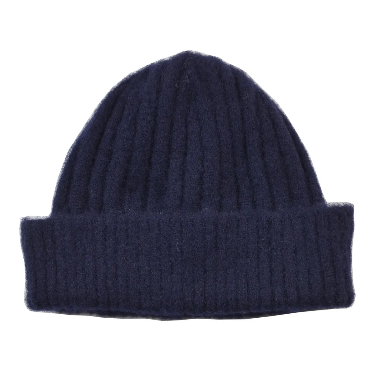 Navy Shaggy Dog Beanie - cableami