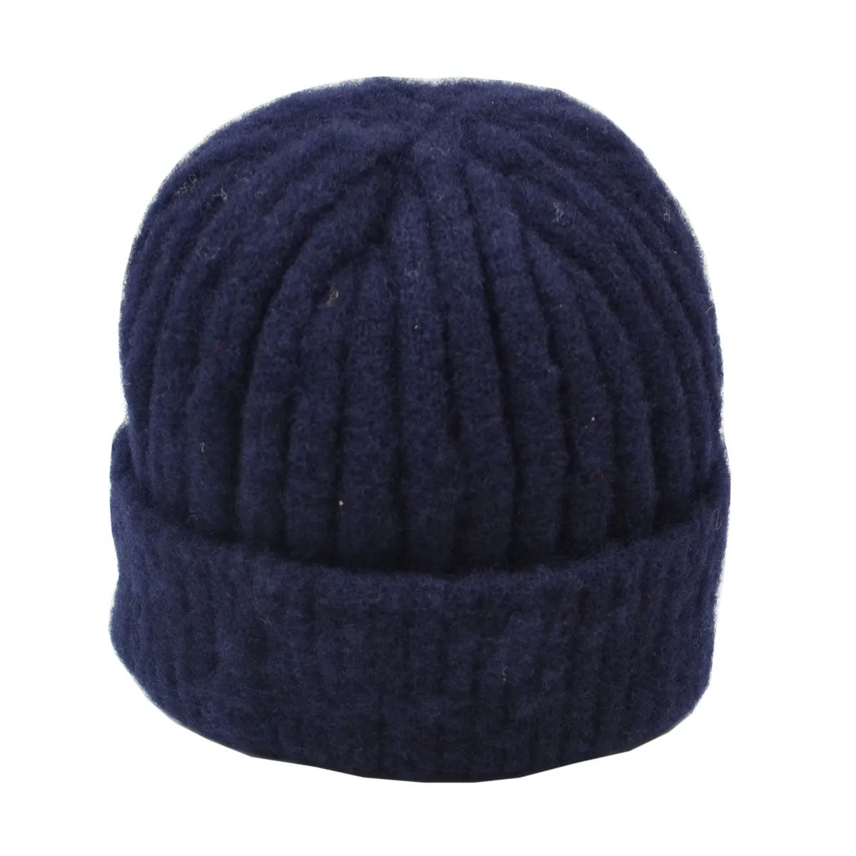 Navy Shaggy Dog Beanie - cableami