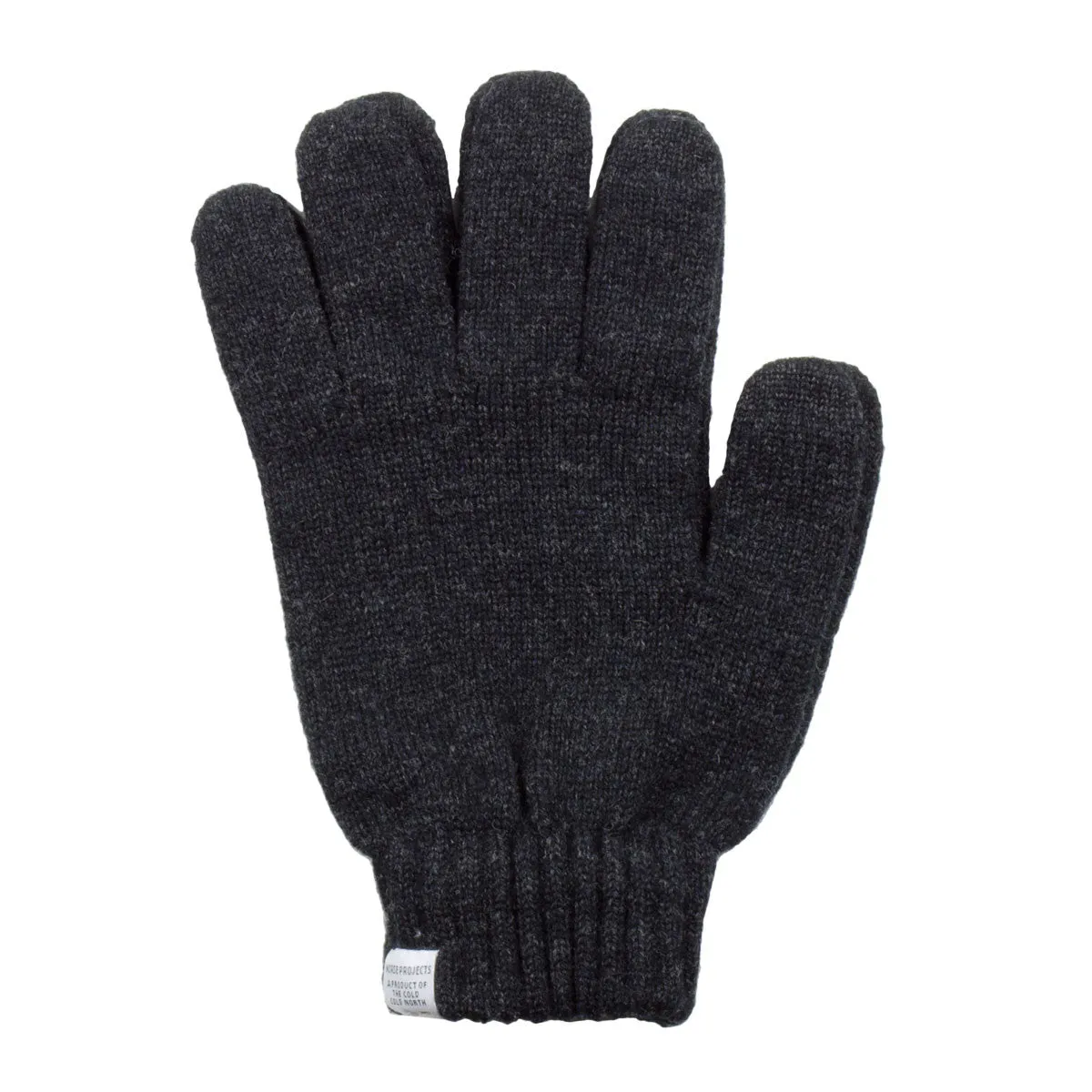 Norse Projects Charcoal Melange Wool Gloves