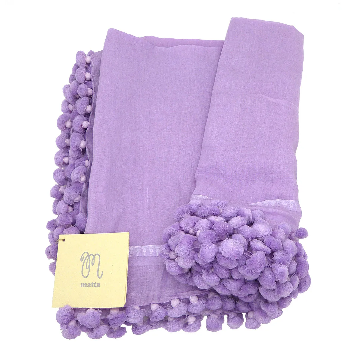 NY Dupatta Shawl Scarf Tulip Purple Lilac Large 100 x 200 cm