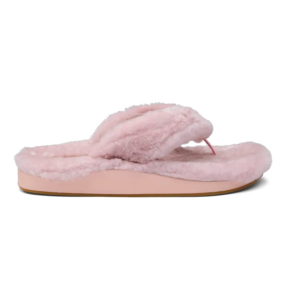 Olukai Shearling Slipper - Pink Clay