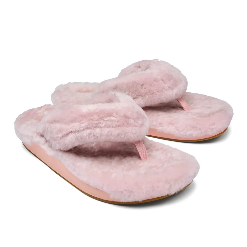 Olukai Shearling Slipper - Pink Clay