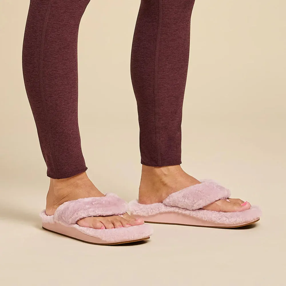 Olukai Shearling Slipper - Pink Clay