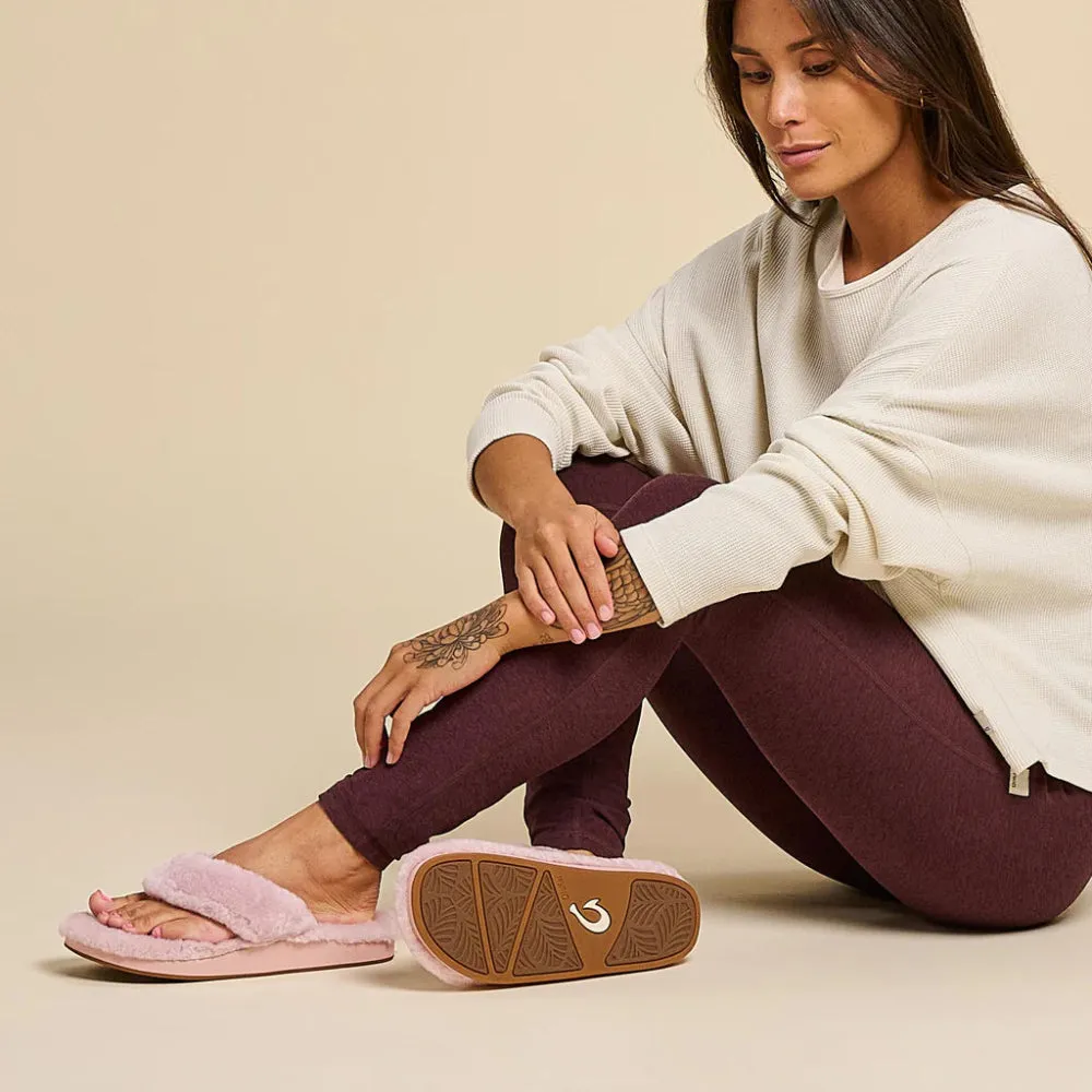 Olukai Shearling Slipper - Pink Clay