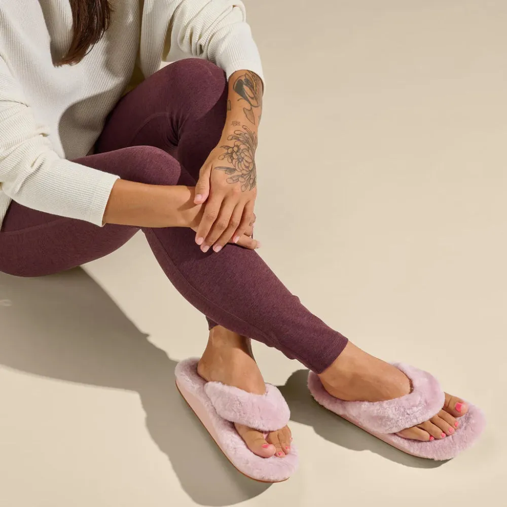 Olukai Shearling Slipper - Pink Clay