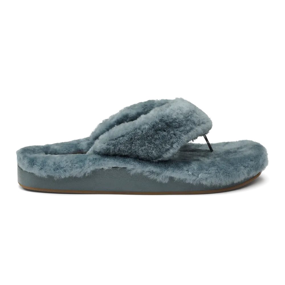 Olukai Women's Kipe'a Shearling Slipper - Storm