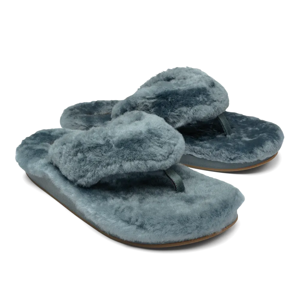 Olukai Women's Kipe'a Shearling Slipper - Storm