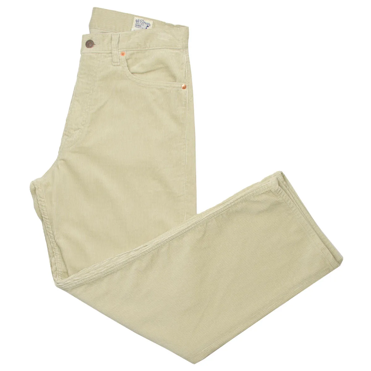 orSlow 101 Dad's Fit Corduroy Pants Ivory