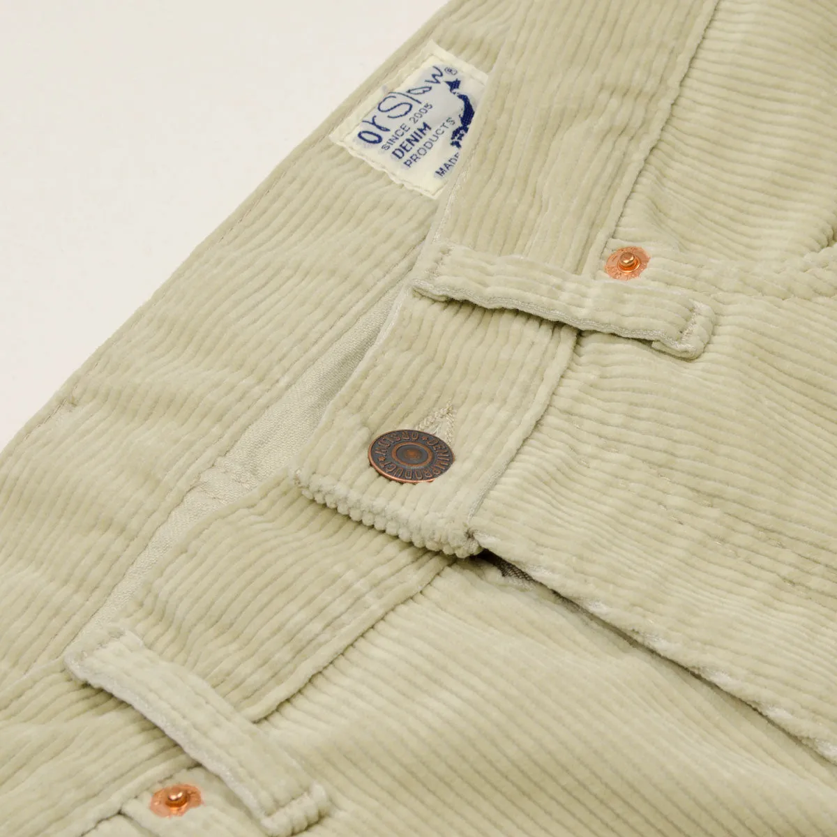 orSlow 101 Dad's Fit Corduroy Pants Ivory