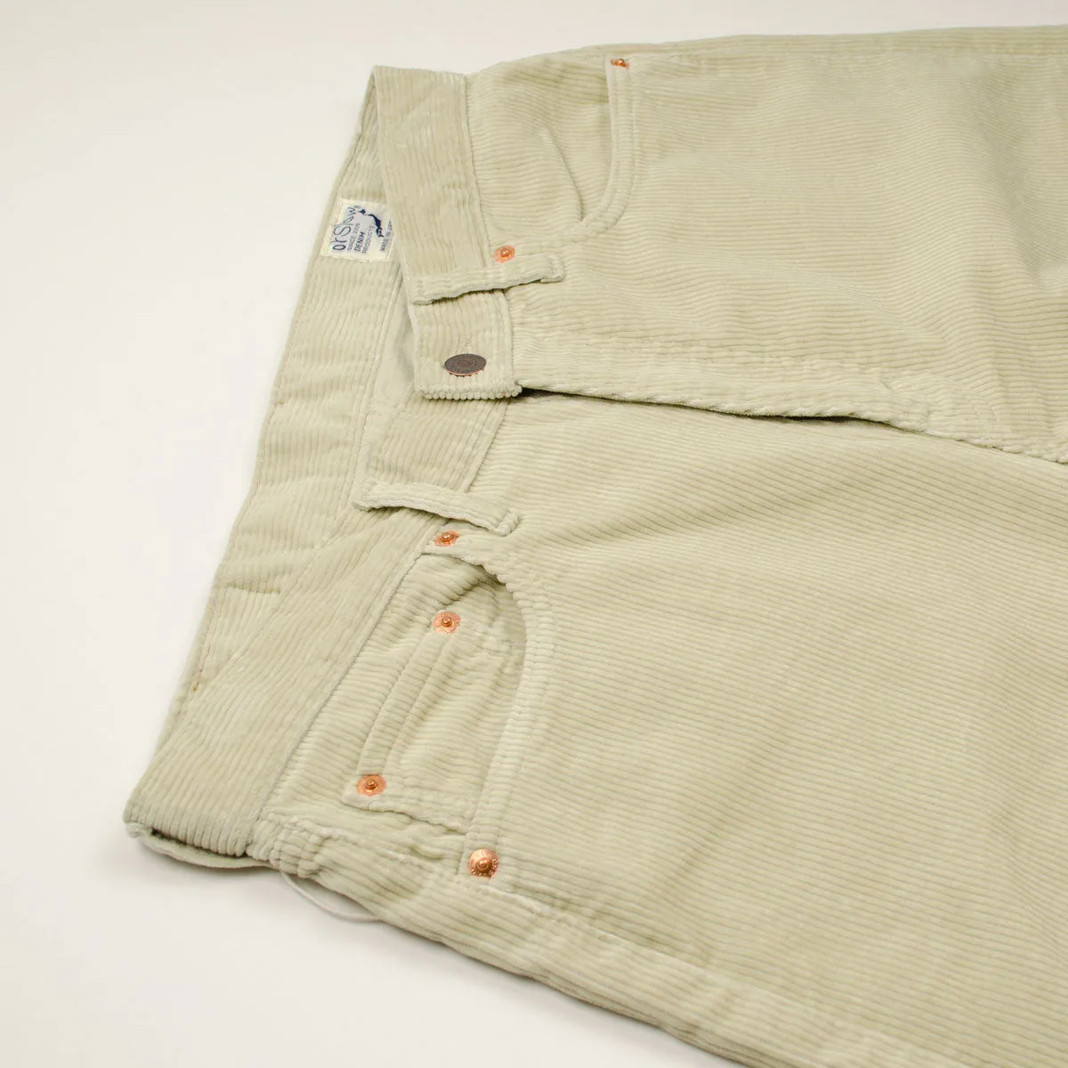 orSlow 101 Dad's Fit Corduroy Pants Ivory