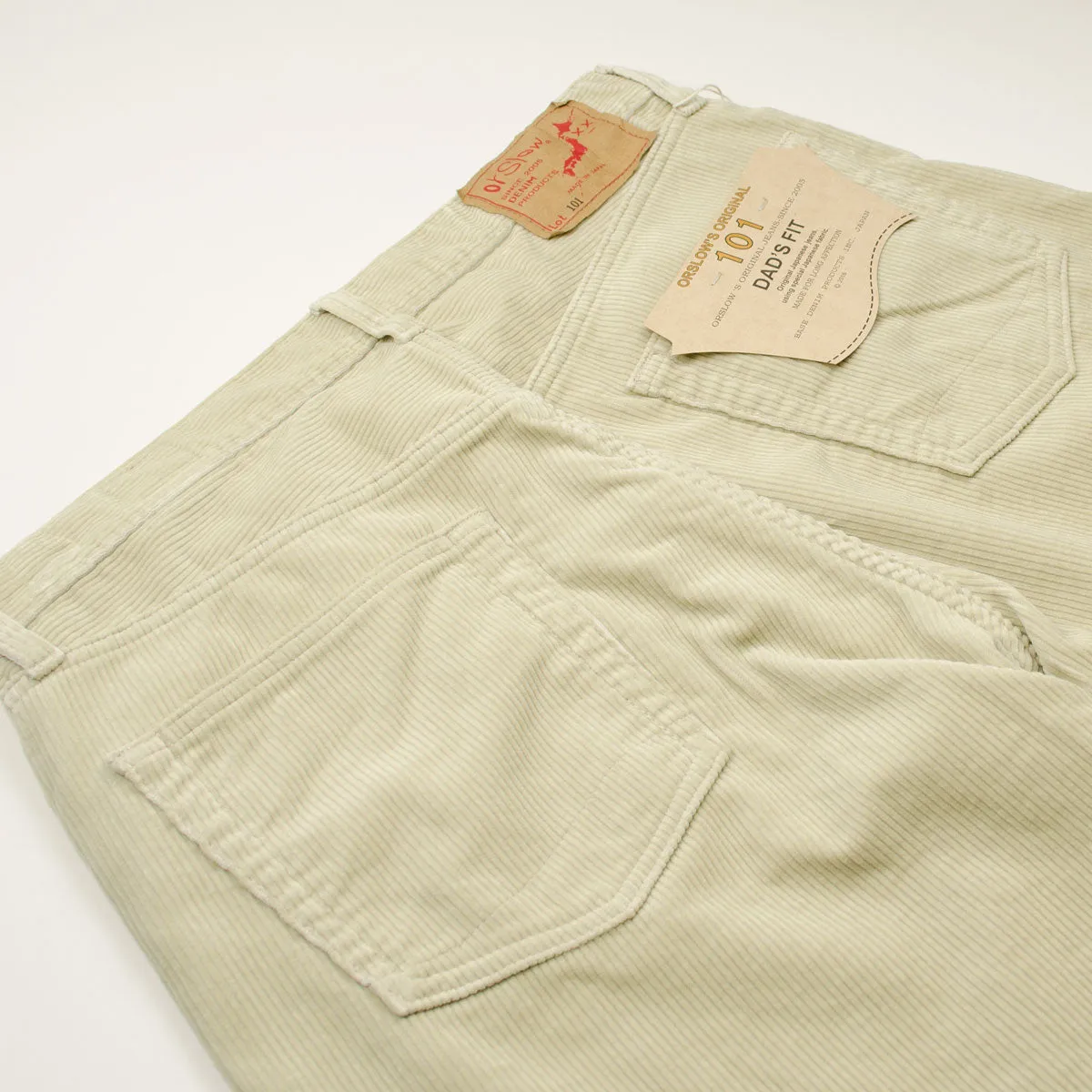 orSlow 101 Dad's Fit Corduroy Pants Ivory